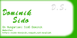 dominik sido business card